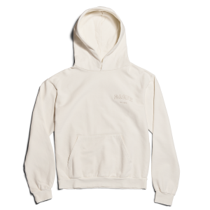 Varsity Logo Hoodie in Moonbeam. 4X