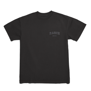 Varsity Logo T-shirt in Onyx. 4X