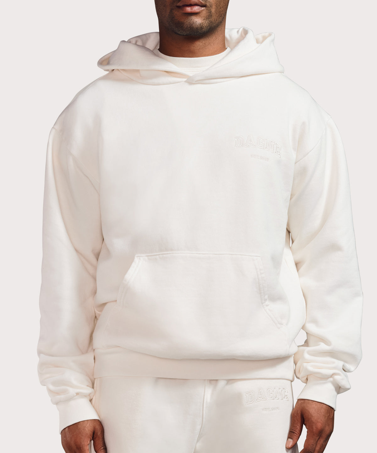 Varsity Logo Hoodie in Moonbeam. 4X - Image 10