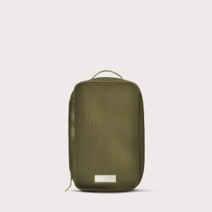 Roma Packing Cube in Dark Moss Air Mesh. Medium