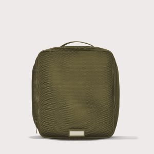 Roma Packing Cube in Dark Moss Air Mesh. Extra Large